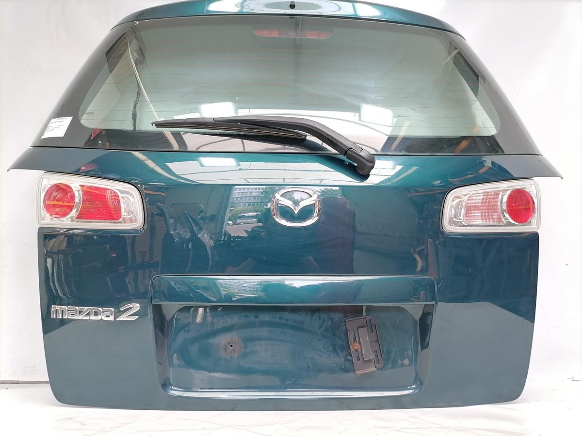 Mazda 2 DY original Heckklappe mit Heckscheibe 33W Gr&uuml;nmetallic Bj.2007